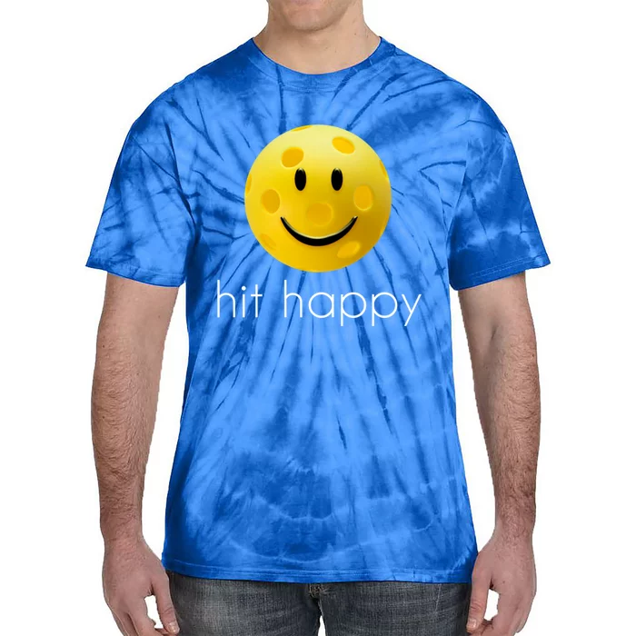 Hit Happy Pickleball Gift Tie-Dye T-Shirt