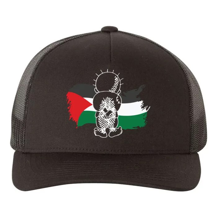 Hanzala Hanzala Palestine Care About Human Rights Freedom Palestine Yupoong Adult 5-Panel Trucker Hat