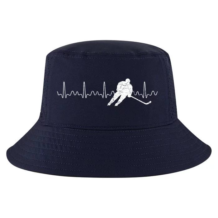 Heartbeat Hockey Player Goalie Sports Athlete Ice Hockey Cool Gift Cool Comfort Performance Bucket Hat