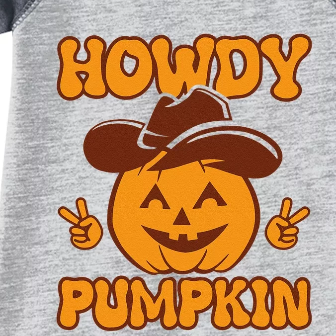 Halloween Howdy Pumpkin With Cowboy Hat Infant Baby Jersey Bodysuit