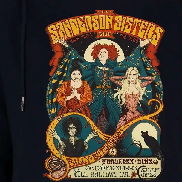 Halloween Hocus Pocus Sanderson Sisters Womens Funnel Neck Pullover Hood