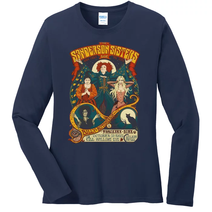 Halloween Hocus Pocus Sanderson Sisters Ladies Long Sleeve Shirt