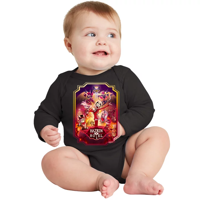 Hazbin Hotel Poster Art Baby Long Sleeve Bodysuit