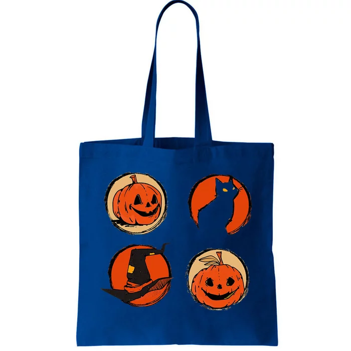 Halloween Hat Pumpkin Cat Costume Women Funny Tote Bag