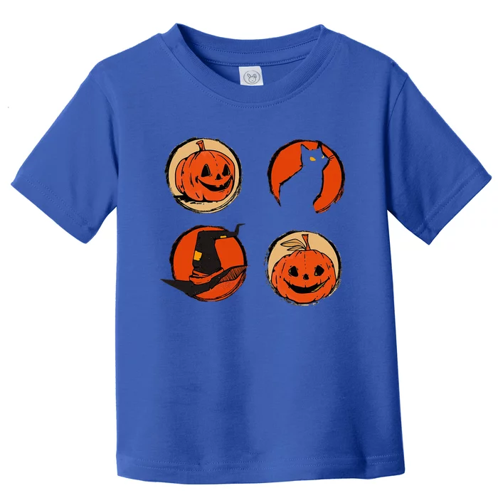 Halloween Hat Pumpkin Cat Costume Women Funny Toddler T-Shirt