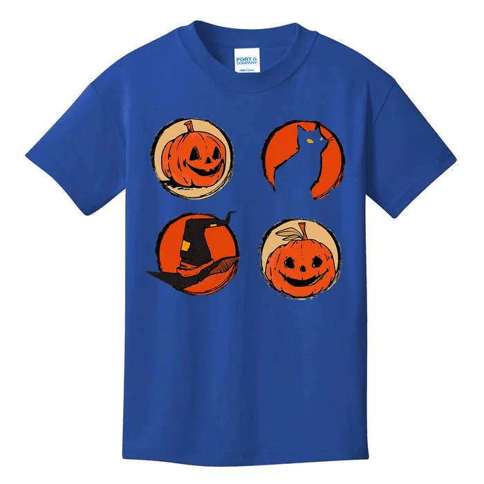 Halloween Hat Pumpkin Cat Costume Women Funny Kids T-Shirt