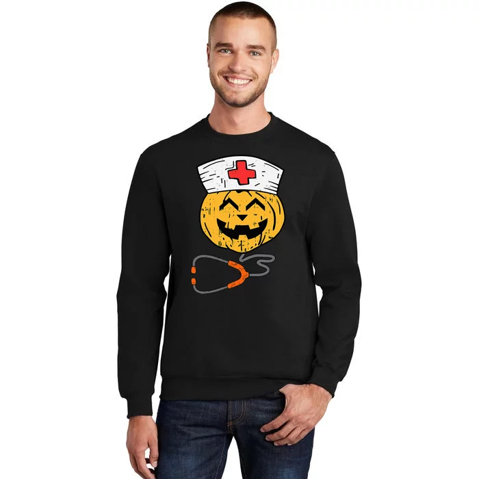 Happy Halloween Pumpkin Nurse Nursing Funny Halloween nurse Sweatshirt