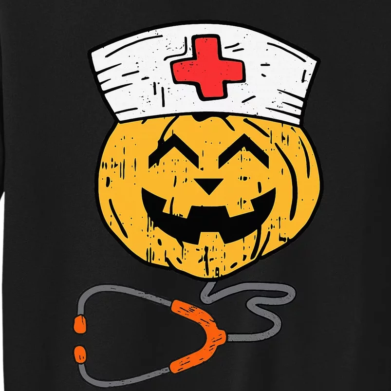 Happy Halloween Pumpkin Nurse Nursing Funny Halloween nurse Sweatshirt