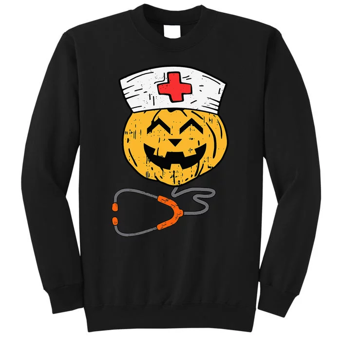 Happy Halloween Pumpkin Nurse Nursing Funny Halloween nurse Sweatshirt