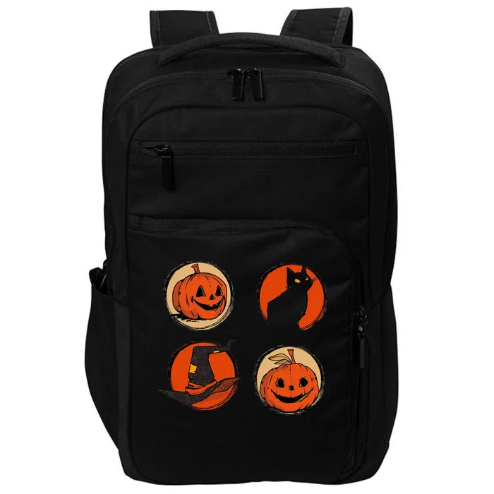 Halloween Hat Pumpkin Cat Costume Funny Impact Tech Backpack