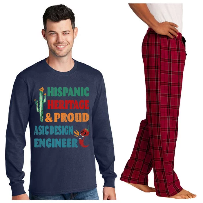 Hispanic Heritage & Proud ASIC Design Engineer Premium Long Sleeve Pajama Set