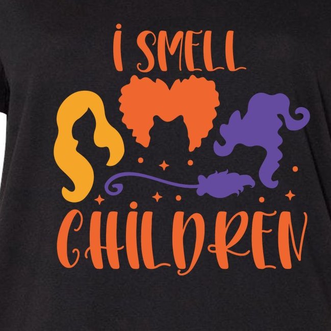 Halloween Hocus Pocus, I Smell Children Women's V-Neck Plus Size T-Shirt