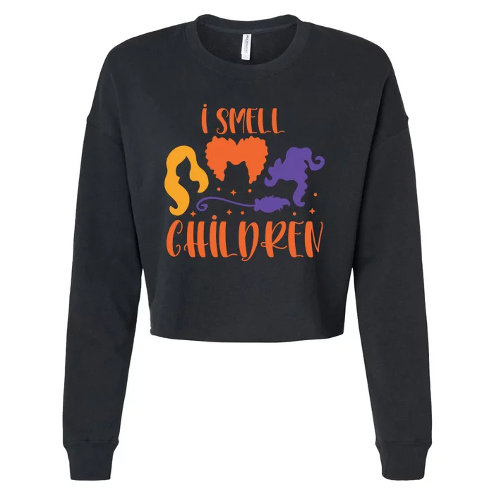 Halloween Hocus Pocus, I Smell Children Cropped Pullover Crew