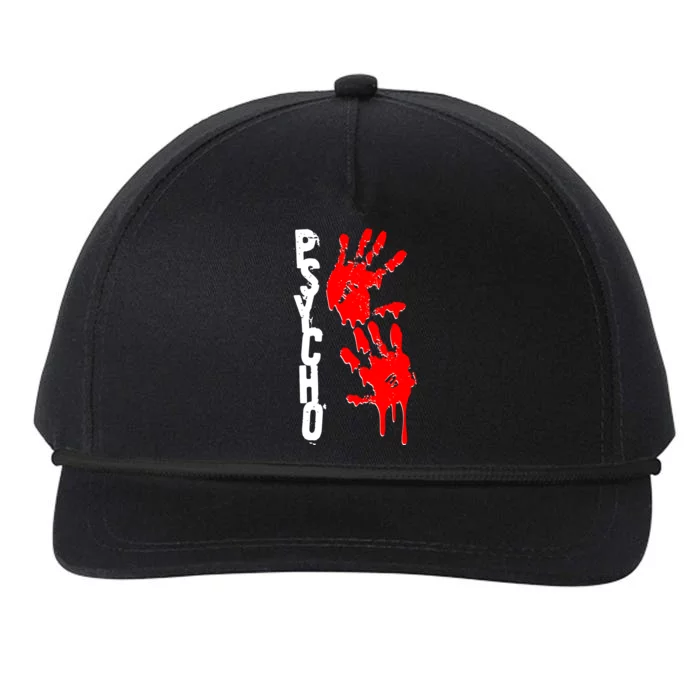 Halloween Horror Psycho Hand Prints Snapback Five-Panel Rope Hat