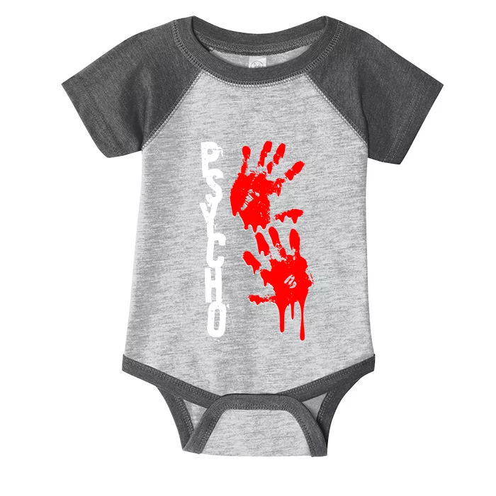 Halloween Horror Psycho Hand Prints Infant Baby Jersey Bodysuit