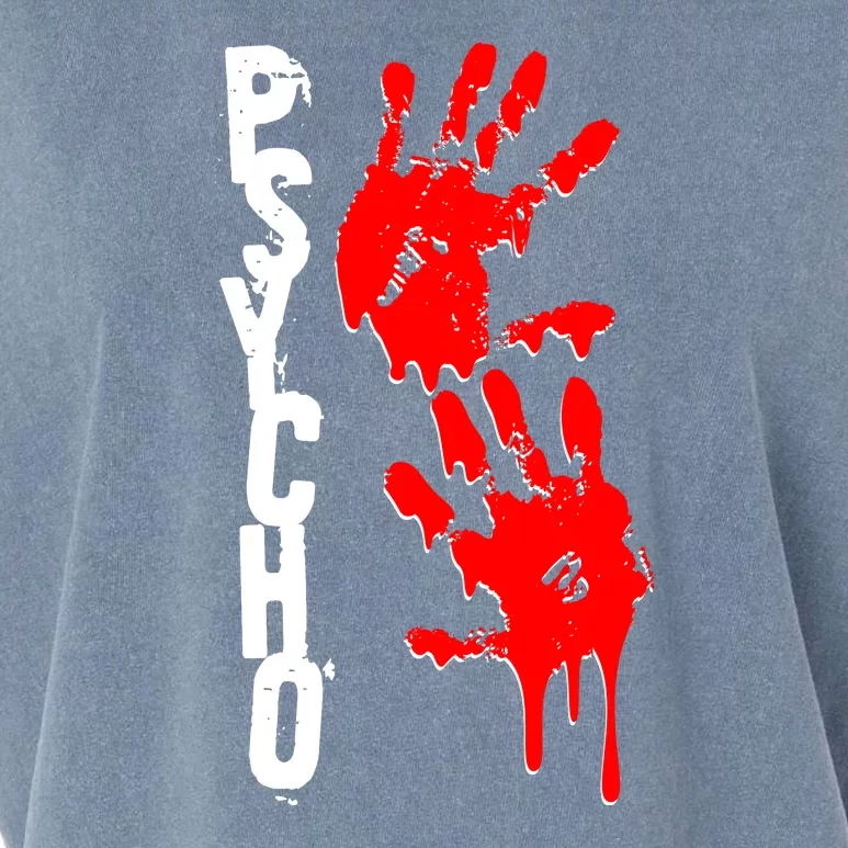 Halloween Horror Psycho Hand Prints Garment-Dyed Women's Muscle Tee