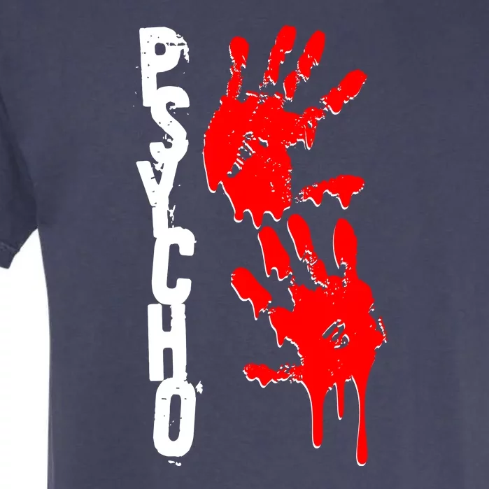 Halloween Horror Psycho Hand Prints Garment-Dyed Heavyweight T-Shirt