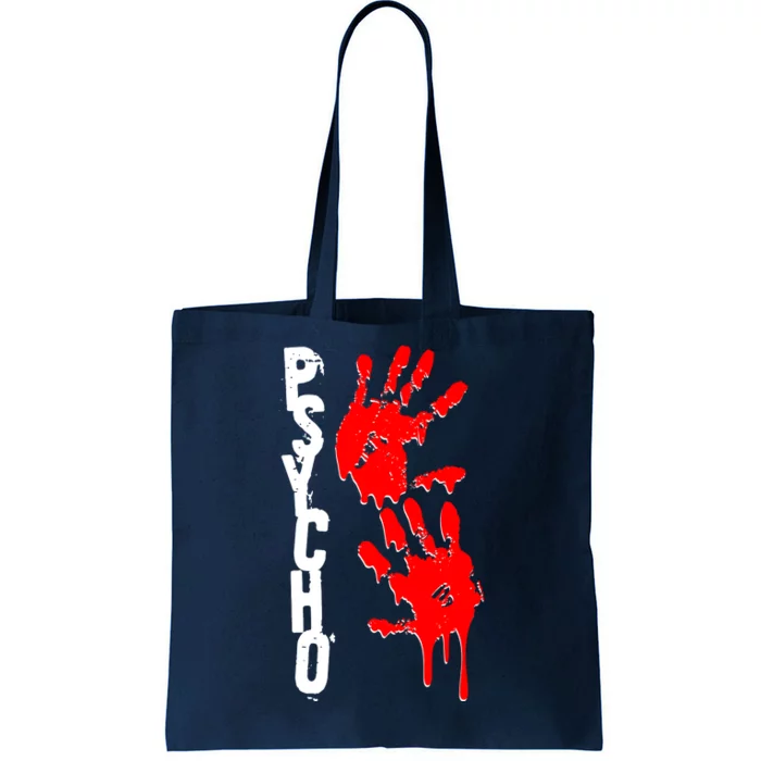 Halloween Horror Psycho Hand Prints Tote Bag