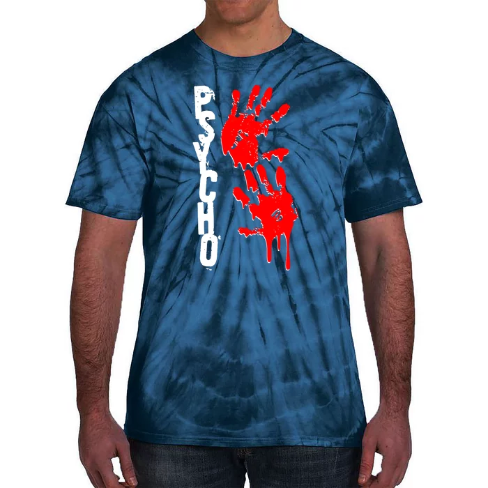 Halloween Horror Psycho Hand Prints Tie-Dye T-Shirt