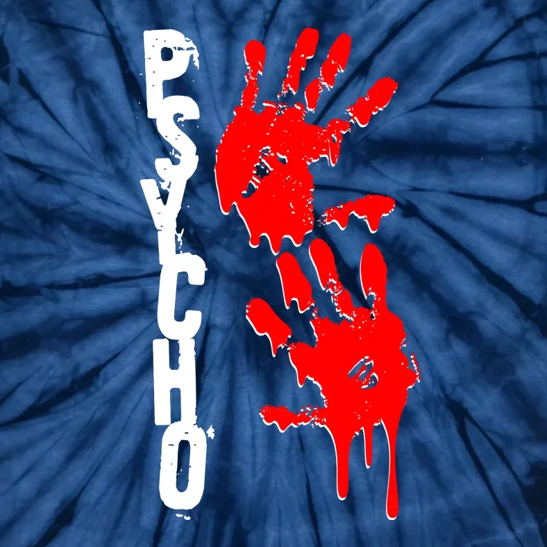 Halloween Horror Psycho Hand Prints Tie-Dye T-Shirt