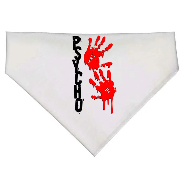 Halloween Horror Psycho Hand Prints USA-Made Doggie Bandana