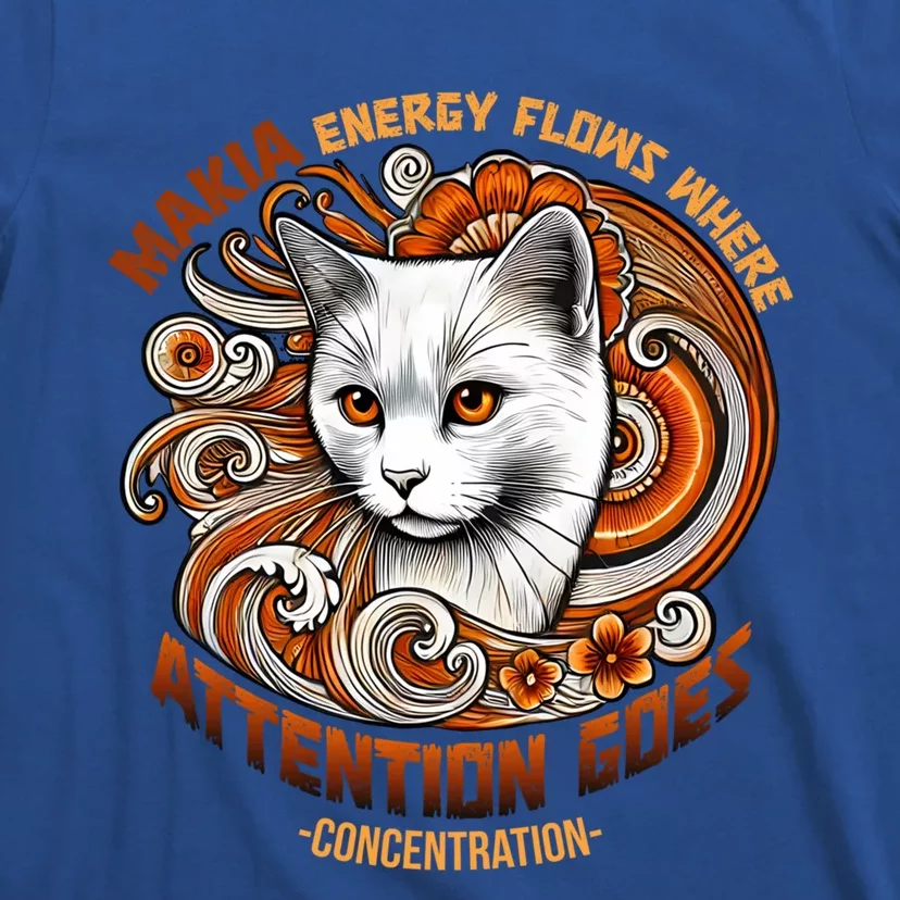 Hawaiian Huna Philosophy Makia Energy Flows Cat Art Gift T-Shirt