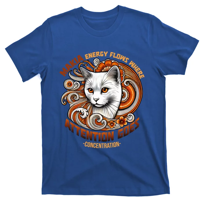 Hawaiian Huna Philosophy Makia Energy Flows Cat Art Gift T-Shirt