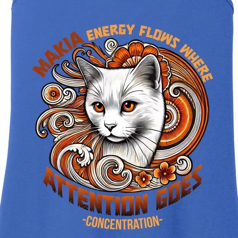 Hawaiian Huna Philosophy Makia Energy Flows Cat Art Gift Ladies Essential Tank