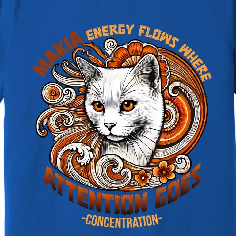 Hawaiian Huna Philosophy Makia Energy Flows Cat Art Gift Premium T-Shirt