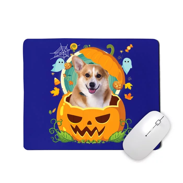 Happy Halloween Pumpkin Welsh Corgi Dog Witch Cute Hat Lover Cool Gift Mousepad