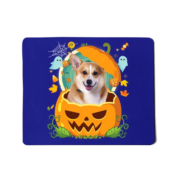 Happy Halloween Pumpkin Welsh Corgi Dog Witch Cute Hat Lover Cool Gift Mousepad