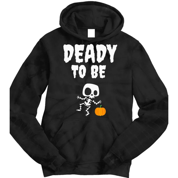 Hilarious Halloween Pregnancy Reveal Deady Excited! Tie Dye Hoodie