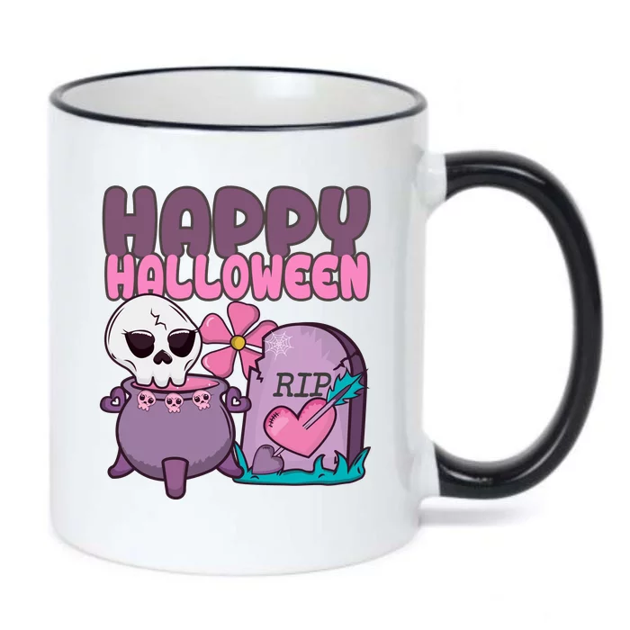 Happy Halloween Pink Cute Black Color Changing Mug