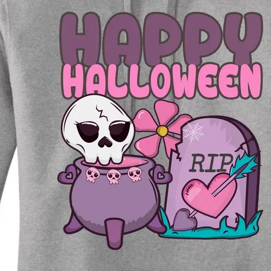 Happy Halloween Pink Cute Women's Pullover Hoodie