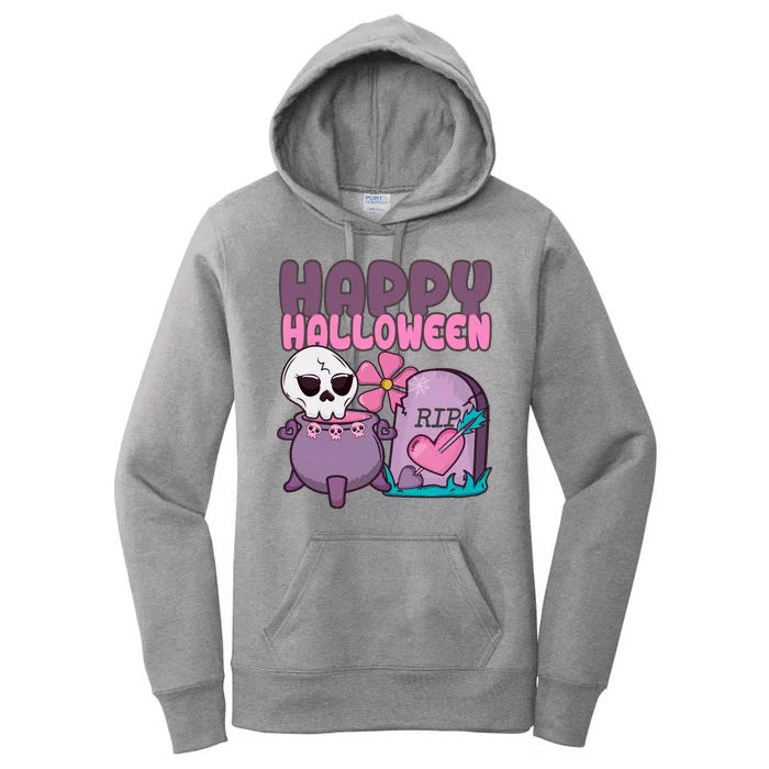 Happy Halloween Pink Cute Women's Pullover Hoodie