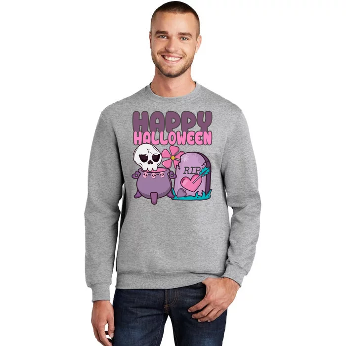 Happy Halloween Pink Cute Tall Sweatshirt