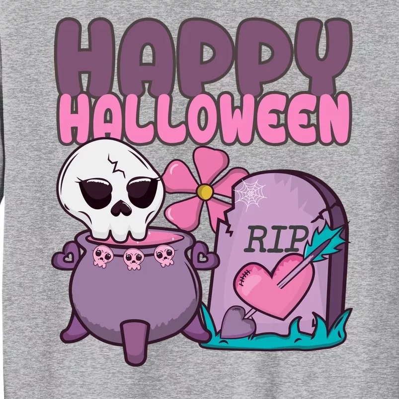 Happy Halloween Pink Cute Tall Sweatshirt