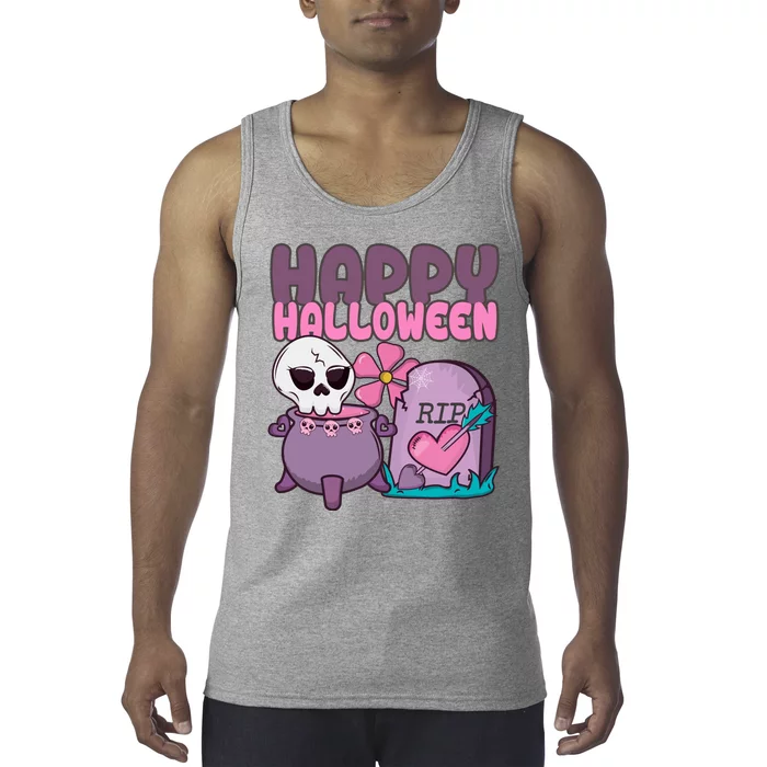 Happy Halloween Pink Cute Tank Top