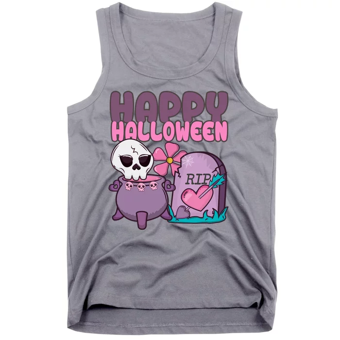 Happy Halloween Pink Cute Tank Top