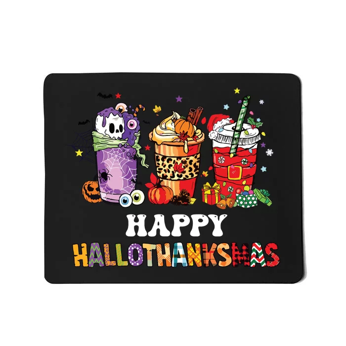 Happy Hallothanksmas Pumpkin Spice Cups Mousepad