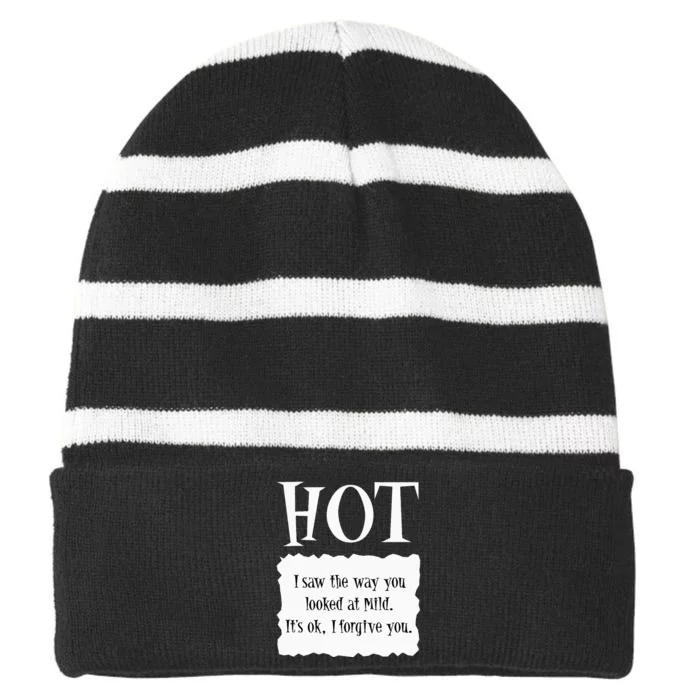 HOT Hot Packet Halloween Taco Costume Striped Beanie with Solid Band