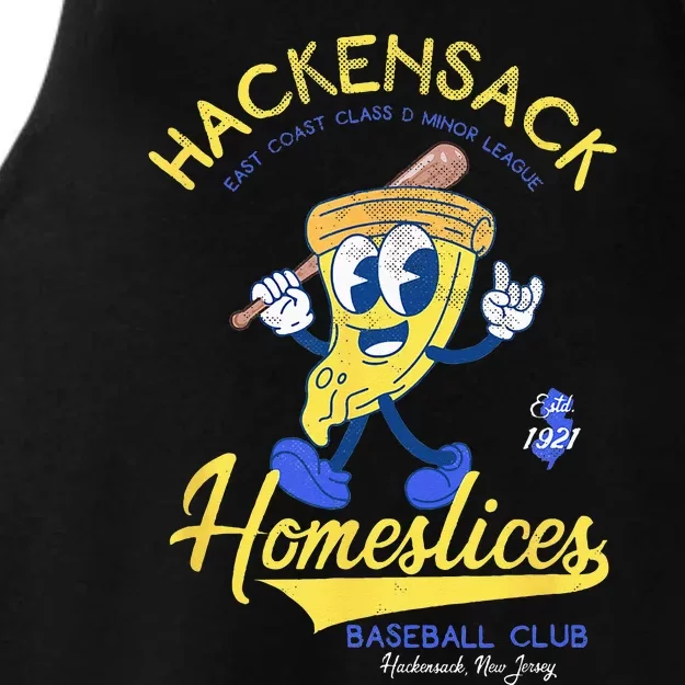 Hackensack Homeslices Retro Minor League Baseball Team Ladies Tri-Blend Wicking Tank