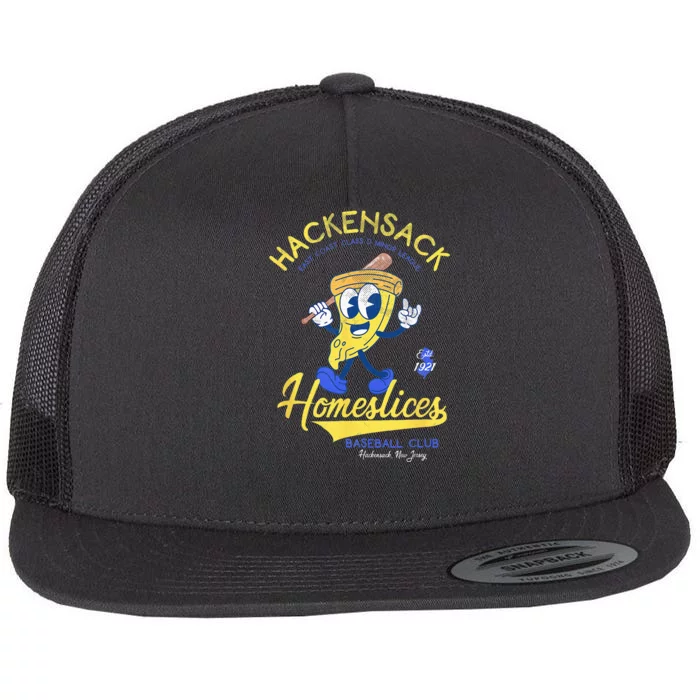 Hackensack Homeslices Retro Minor League Baseball Team Flat Bill Trucker Hat