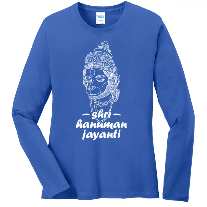 Hindu Hanu Religious Vanara Jai Meditation Buddhism India Gift Ladies Long Sleeve Shirt