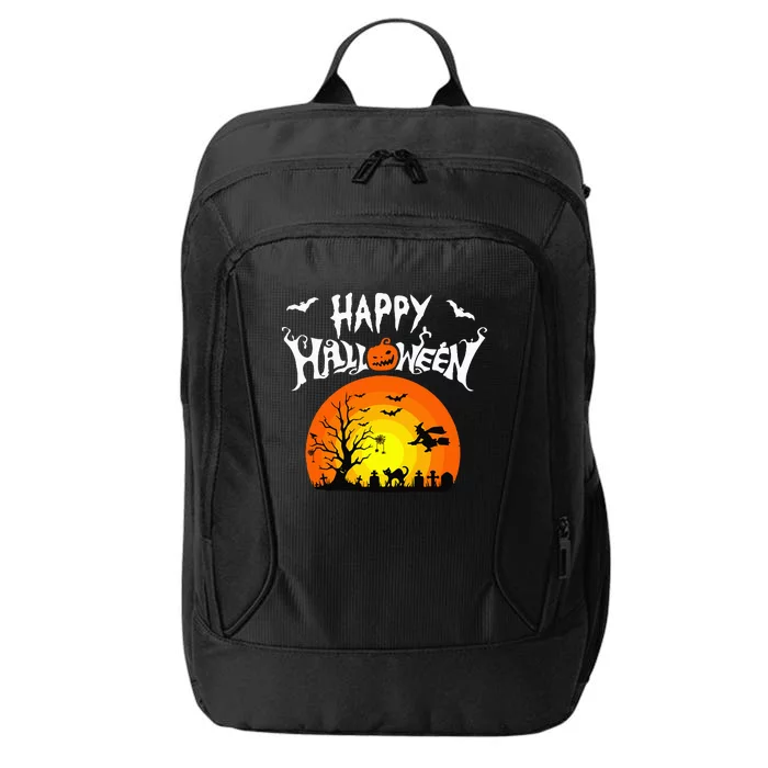 Happy Halloween Retro City Backpack