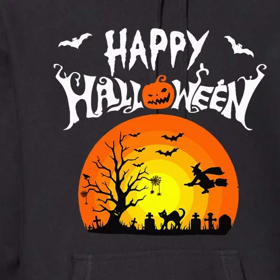 Happy Halloween Retro Premium Hoodie