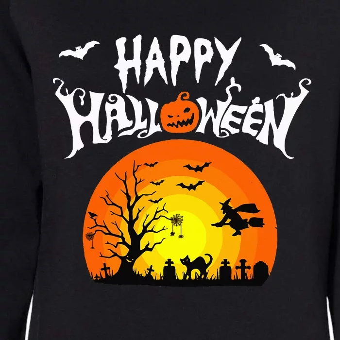 Happy Halloween Retro Womens California Wash Sweatshirt