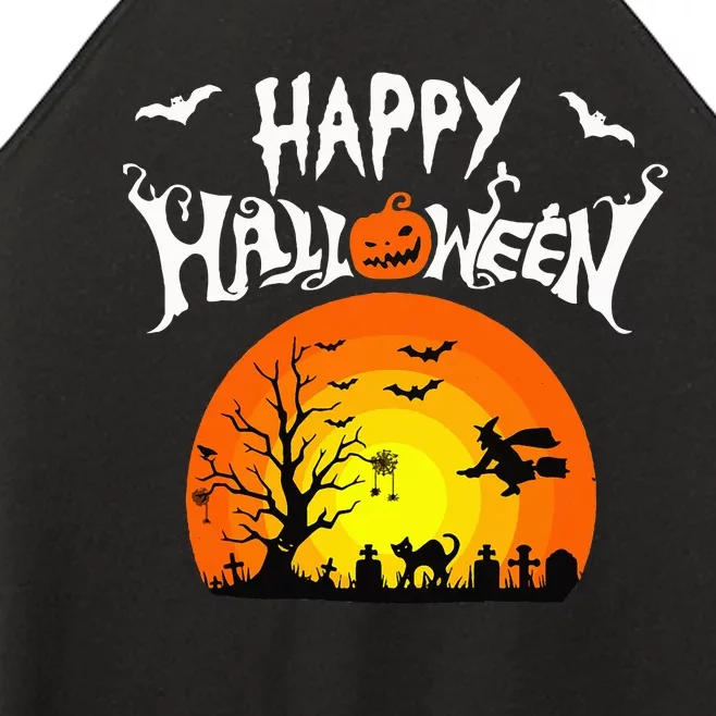 Happy Halloween Retro Women’s Perfect Tri Rocker Tank