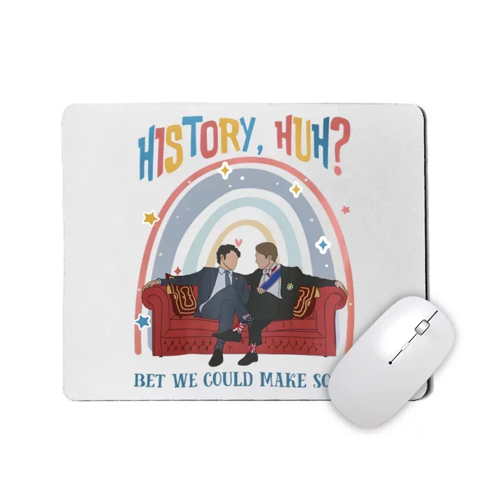 History Huh Red White And Funny Royal Blue LGBT Gay Mousepad