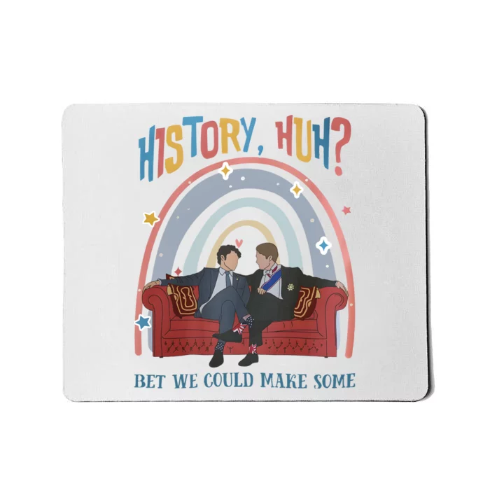 History Huh Red White And Funny Royal Blue LGBT Gay Mousepad